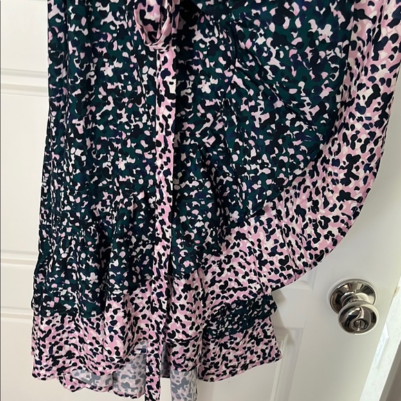 Eloquii Floral Wrap Dress - Pink and Green - Picture 5 of 5